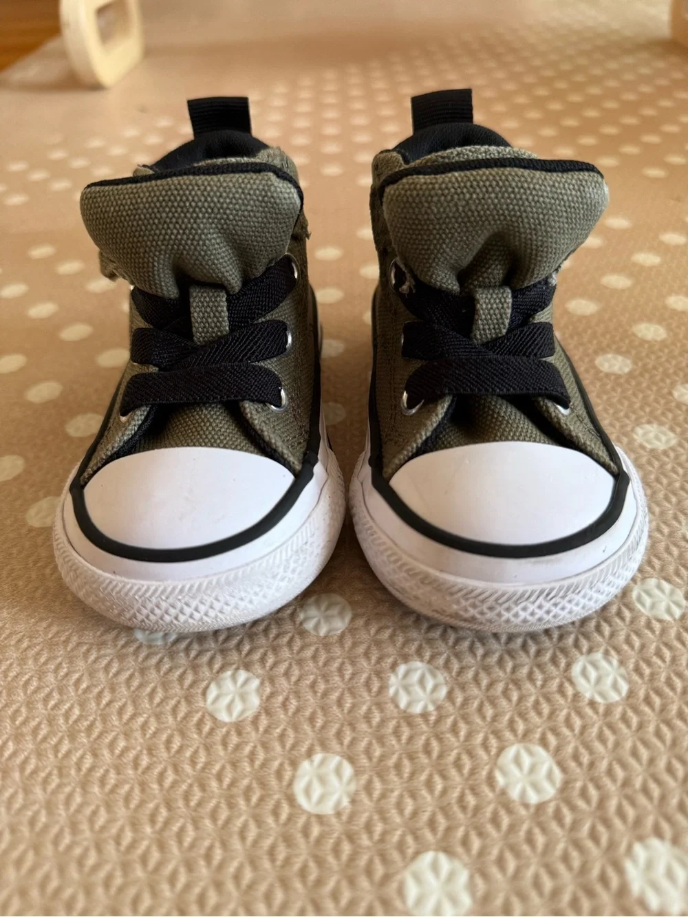 Converse Chuck Taylor All Star High Top Infant Sneakers Olive Green Size 4